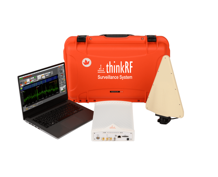 ThinkRF Surveillance System with R5750 Real-Time Spectrum Analyzer and Kestrel TSCM Professional Software with Directional Antenna